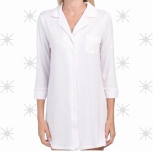 RAE DUNN Bride White/Ballet Pink Sleepshirt Women’s XL NWT NEW